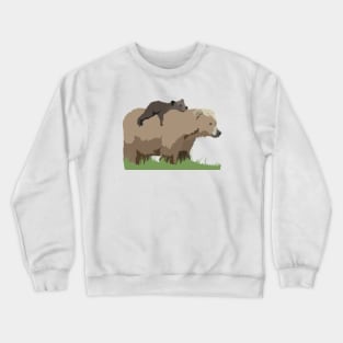 Brown Bear and Cub Crewneck Sweatshirt